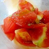 夏レシピ♪自家製ドレッシングでトマトサラダ